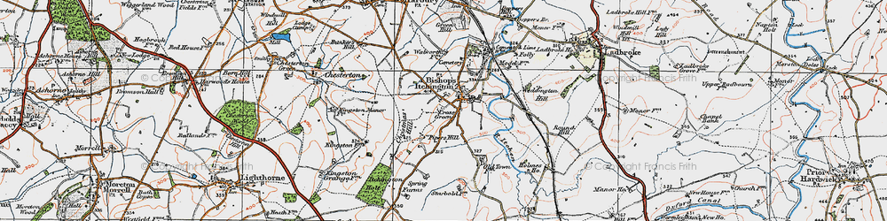 Old map of Gross Green in 1919