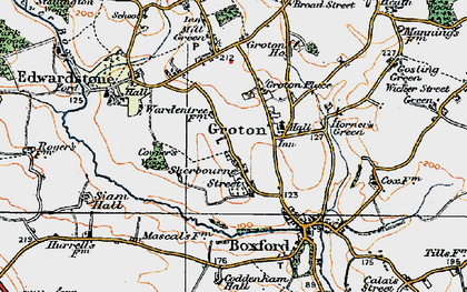 Old map of Groton in 1921