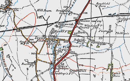 Old map of Bradfield Barn in 1919