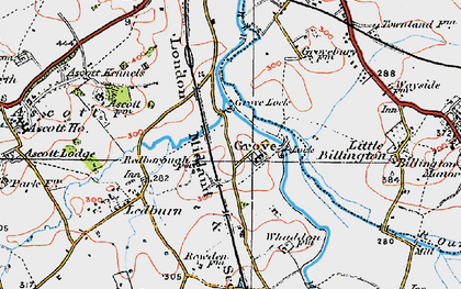 Old map of Grove in 1920