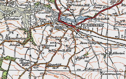 Old map of Grove in 1922
