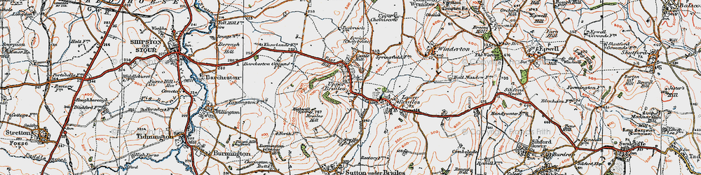 Old map of Brailes Hill in 1919