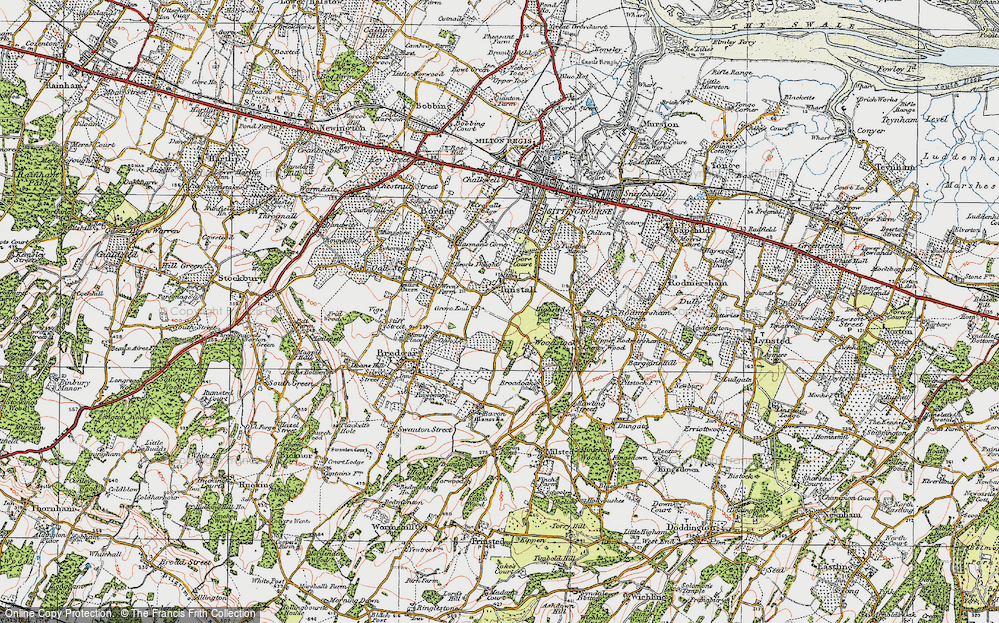 Old Map of Grove End, 1921 in 1921