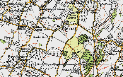 Old map of Grove End in 1921