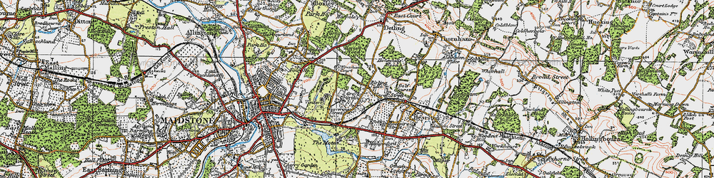 Old map of Grove Green in 1921