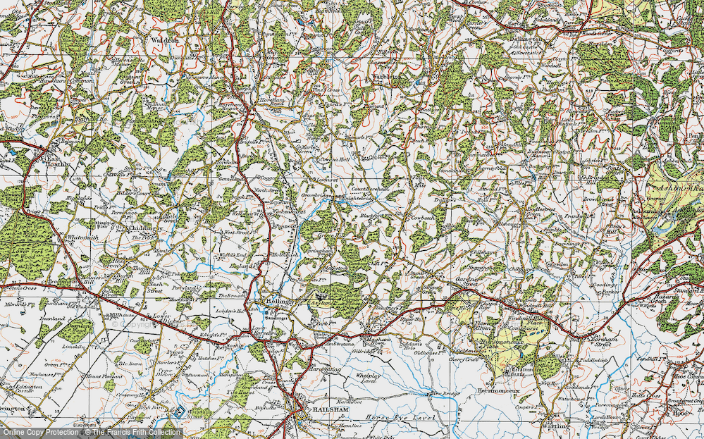 Old Map of Grove Hill, 1920 in 1920