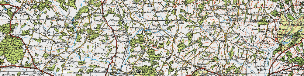 Old map of Grove Hill in 1920