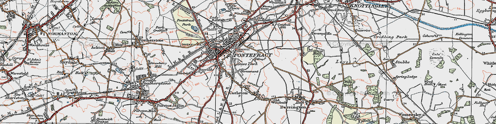 Old map of Grove Town in 1925