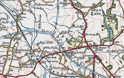 Old map of Grove Vale in 1921