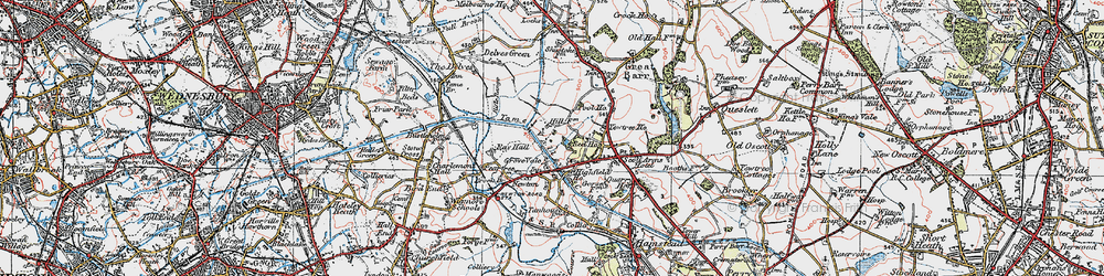 Old map of Grove Vale in 1921