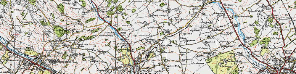 Old map of Grovehill in 1920
