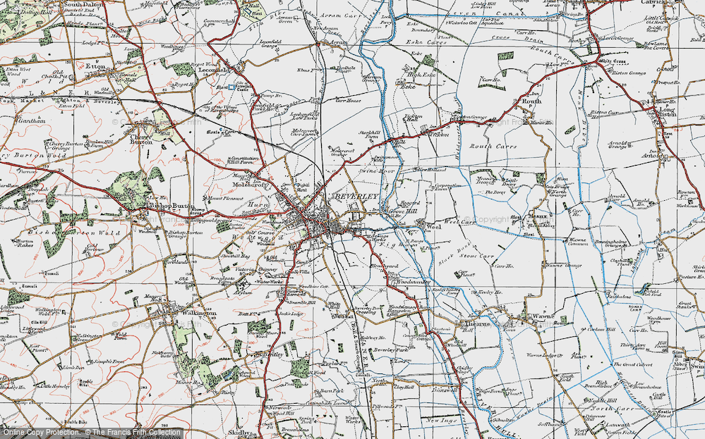 Old Map of Grovehill, 1924 in 1924
