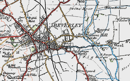 Old map of Grovehill in 1924