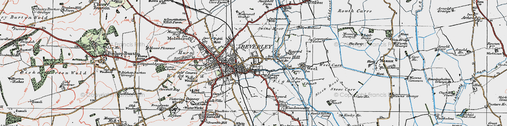 Old map of Grovehill in 1924