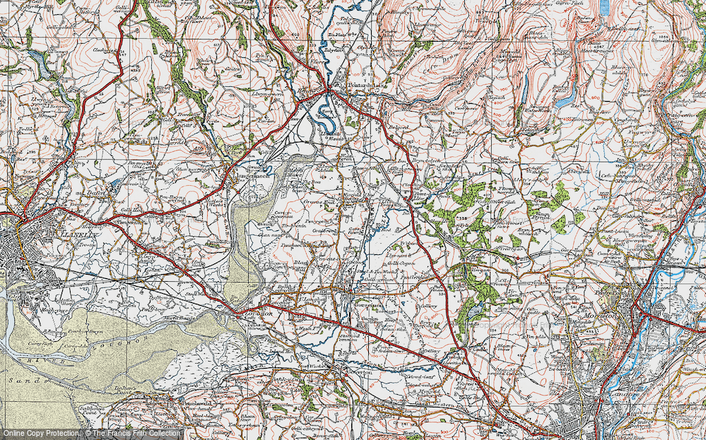 Old Map of Grovesend, 1923 in 1923