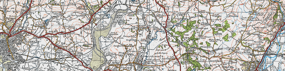 Old map of Grovesend in 1923