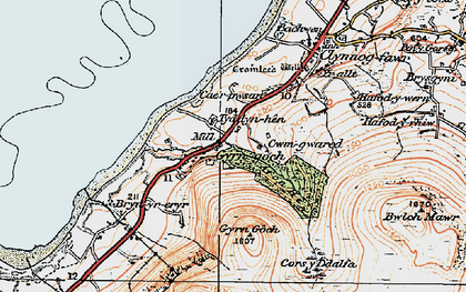 Old map of Afon Hen in 1922