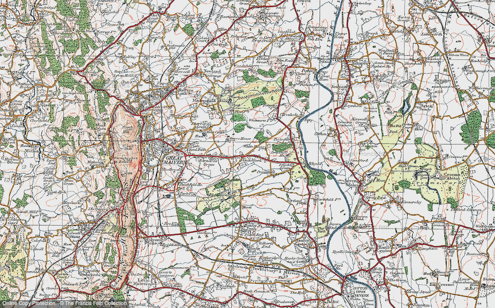 Old Map of Guarlford, 1920 in 1920