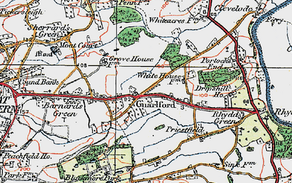 Old map of Guarlford in 1920