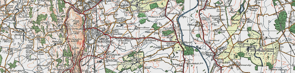 Old map of Guarlford in 1920