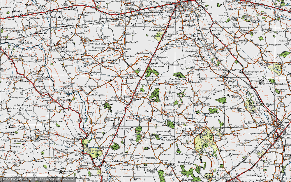 Old Map of Gubbion's Green, 1921 in 1921