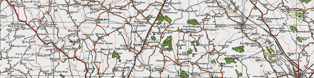 Old map of Bushy Wood in 1921