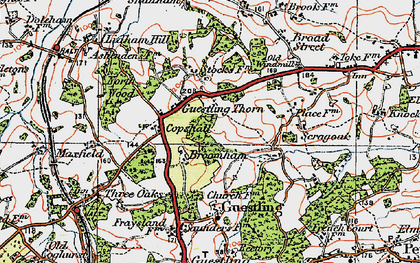 Old map of Guestling Thorn in 1921