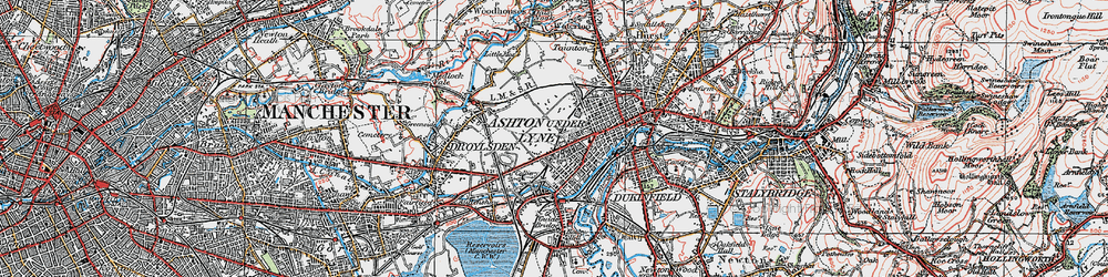 Old map of Guide Bridge in 1924