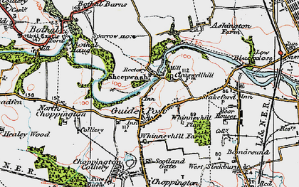 Old map of Guide Post in 1925