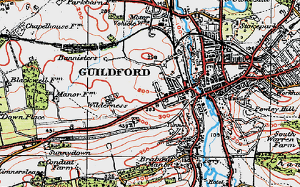Old map of Guildford Park in 1920