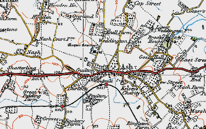 Old map of Guilton in 1920