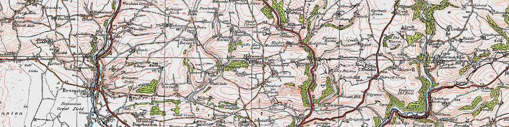 Old map of Guineaford in 1919