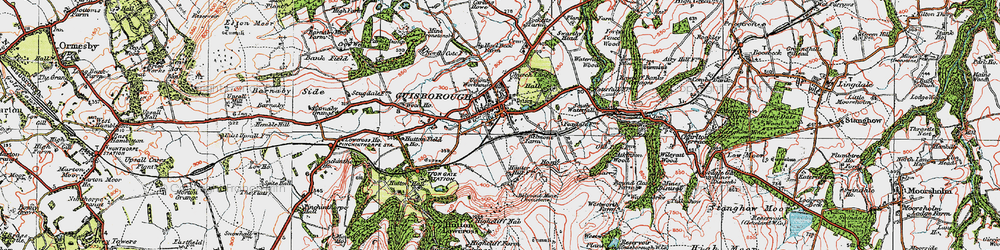 Old map of Guisborough in 1925