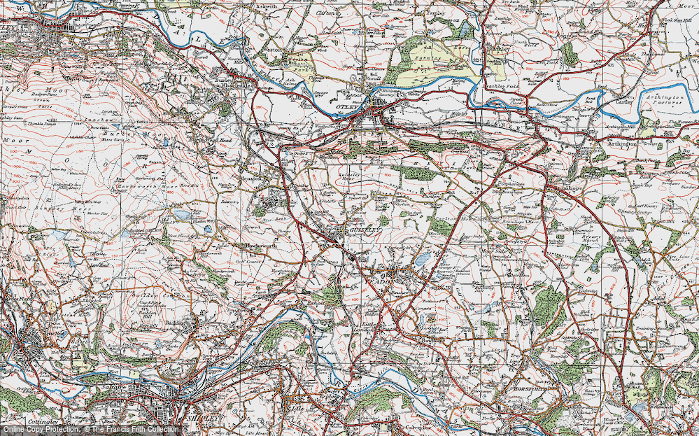 Old Map of Guiseley, 1925 in 1925