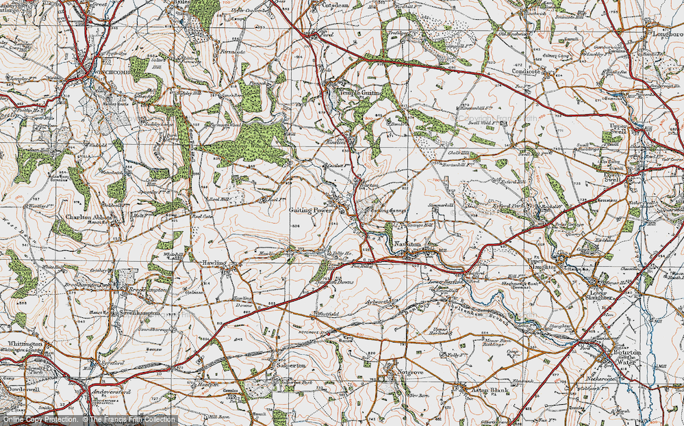 Old Map of Guiting Power, 1919 in 1919