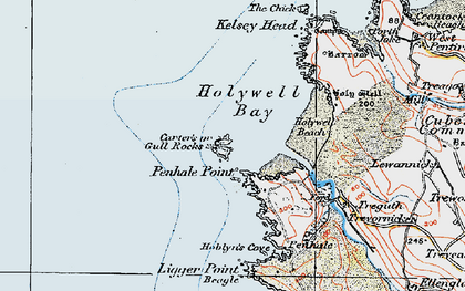 Old map of Gull in 1919