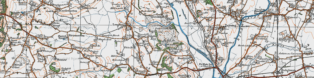 Old map of Guller's End in 1920