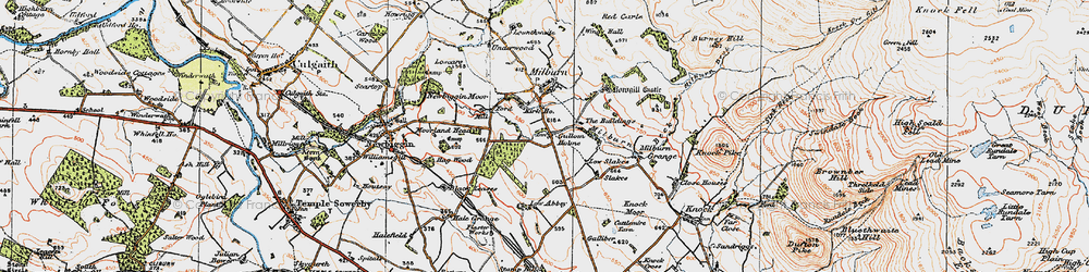 Old map of Gullom Holme in 1925