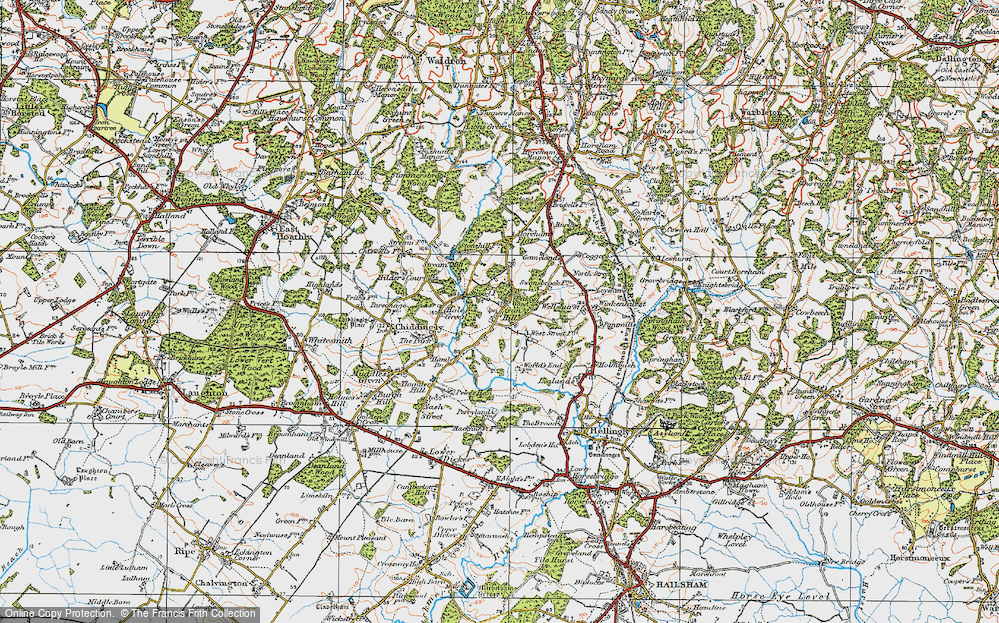 Old Map of Gun Hill, 1920 in 1920