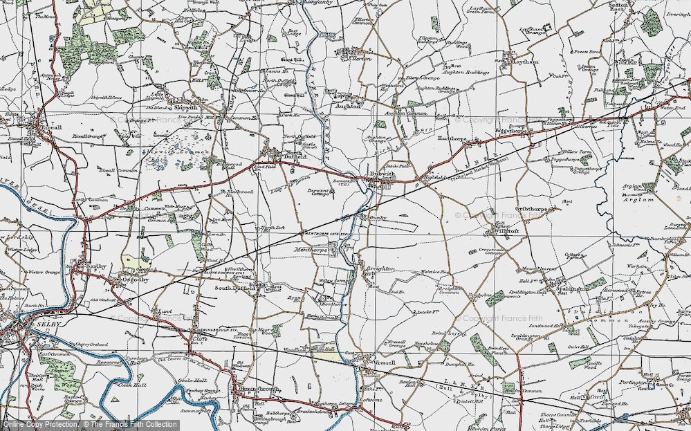 Old Map of Gunby, 1924 in 1924