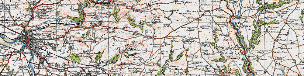 Old map of Gunn in 1919