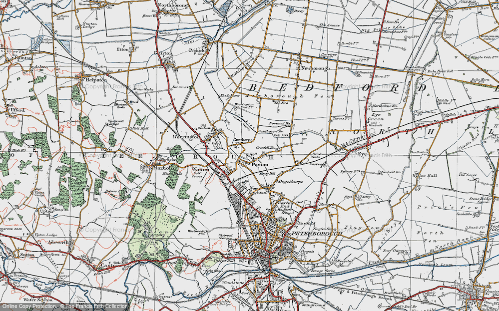 Old Map of Gunthorpe, 1922 in 1922