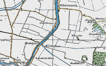 Old map of Gunthorpe in 1923
