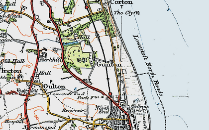 Old map of Gunton in 1922