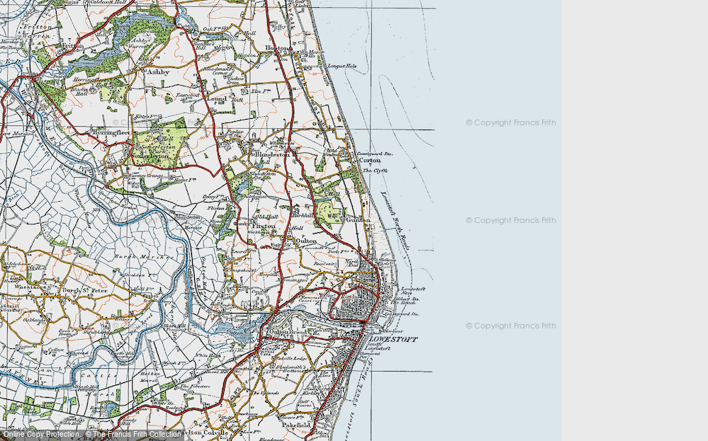 Historic Ordnance Survey Map Of Gunton 1922 Francis Frith