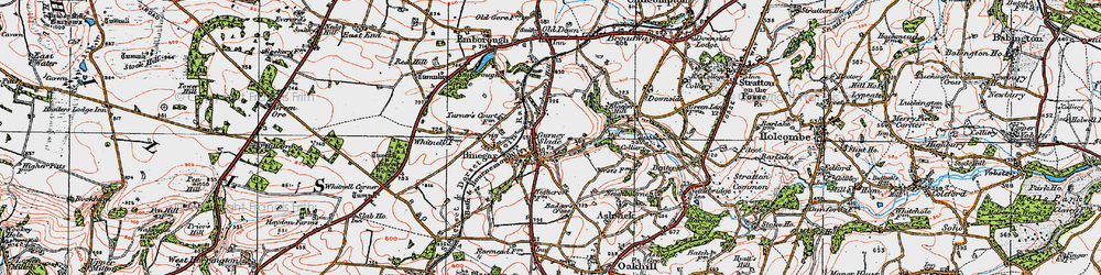 Old map of Gurney Slade in 1919