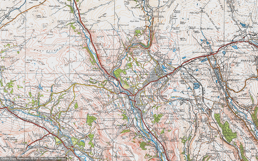 Old Map of Gurnos, 1923 in 1923