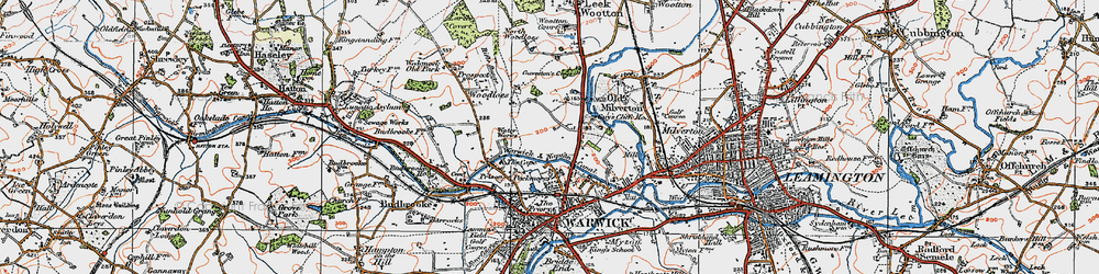 Old map of Guy's Cliffe in 1919