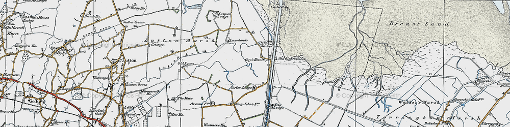 Old map of Leamlands in 1922