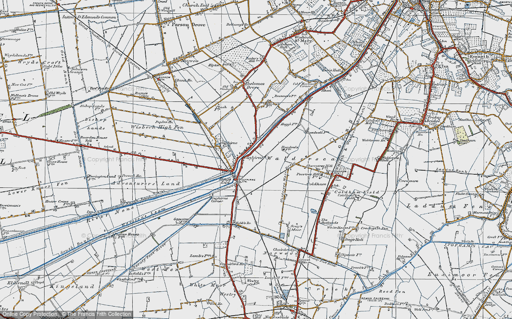 Old Map of Guyhirn, 1922 in 1922